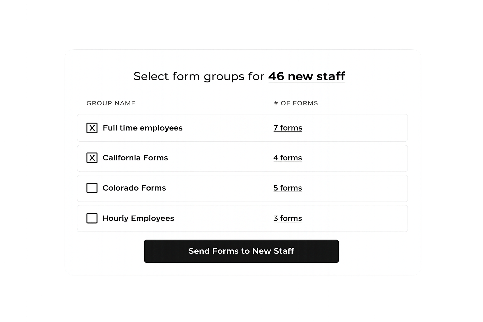 Onboarding+ inbox showing forms awaiting review